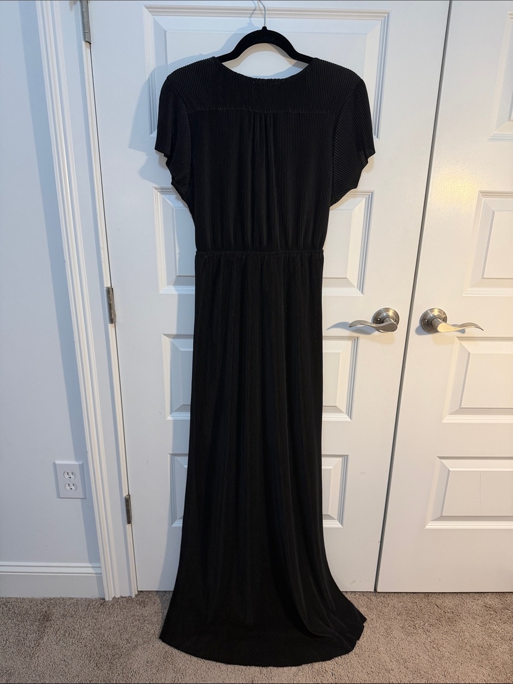 NWT Baltic Born Athena Black Pleated Maxi Dress with Gathered Waist Womens XL - Picture 5 of 5